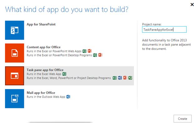 Task pane app for Office